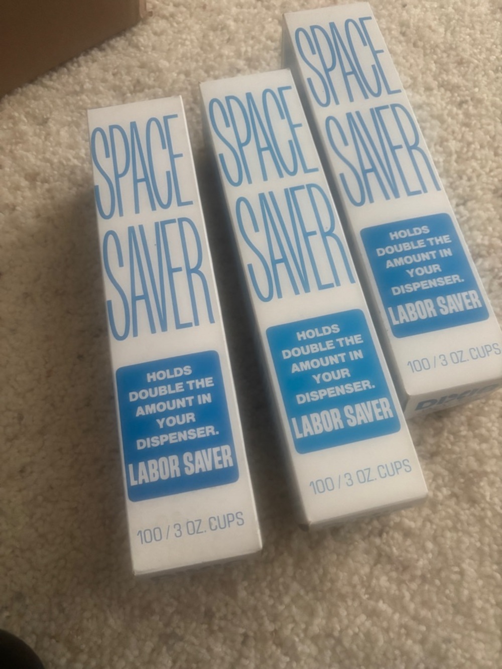 Space Saver Dixie cups 3oz sealed NOS vintage lot of 3